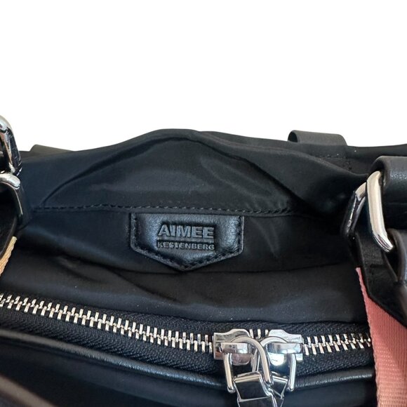 Aimee Kestenburg Lighten Up Convertible Tote Purse Shoulder Bag Lg Nylon Leather - Picture 4 of 15